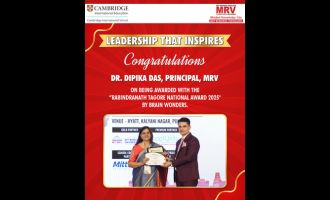 MRV Principal Honoured with National Award